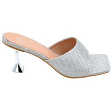 Sandali argento donna mule