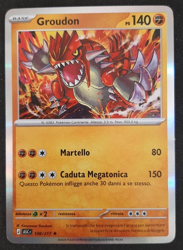 Groudon 108 217 rara - 108/217,