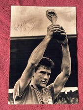 Autografo HILDERALDO BELLINI (†2014)-Nazionale BRASILE-Vasco-firmato Big 12x8"