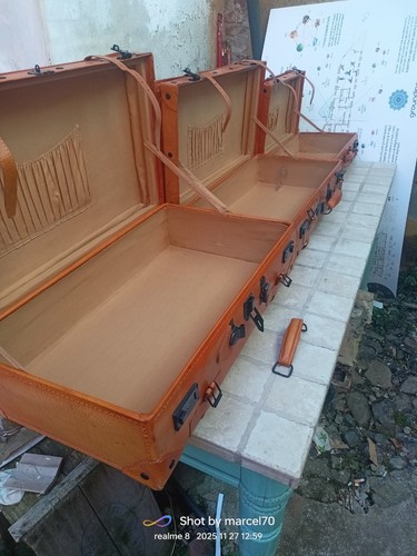 Antico set valigie pelle cuoio - antico,