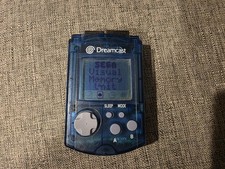 Unità di memoria visiva Sega Dreamcast VMU blu HKT-7000 testata OEM 