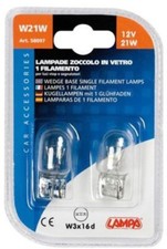 Lampada con Zoccolo Vetro T20 W21W 12V 21W W3x16d 2 pz  Lampadina - C58097