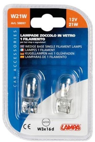 Lampada con zoccolo vetro t20 - lampada,