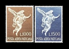 VATICANO 1962 ARCANGELO GABRIELE POSTA AEREA SERIE COMPLETA GOMMA INTEGRA MNH**