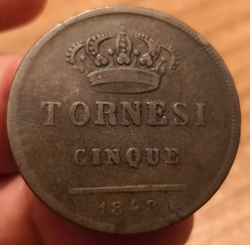 Moneta tornesi 1848 regno - 5,