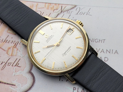 14k omega seamaster deville - 14k/ss,