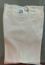 Maglia intima uomo/ragazzo mezza manica leggera lana e cotone a costine. IMEC