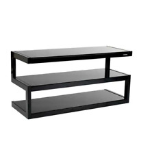 Norstone Esse AV, mobile da pavimento, hi-fi, in acciaio e vetro/legno