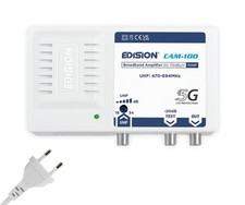 EDISION CAM 100 Amplificatore Antenna TV Centrale Banda Larga 1UHF 18-34db