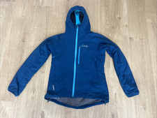 Giacca donna Rab Strata con cappuccio Polartec Alpha Pertex blu outdoor taglia 12/M