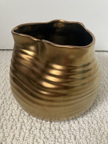 Vaso contenitore fioriera oro
