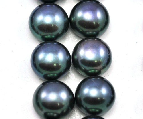 Pavone blu bottone perle