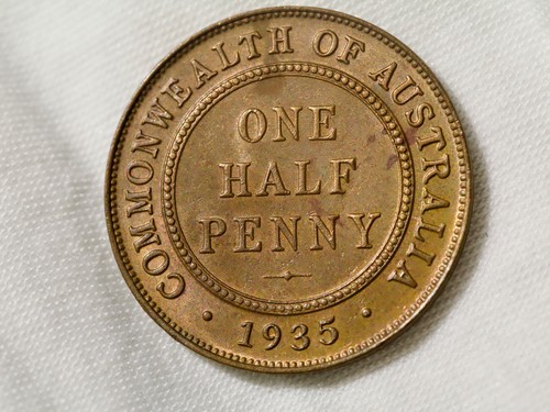 Australia mezzo penny 1935