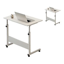 Comodino Sollevabile 60 X 40 cm Forma C Struttura in Metallo Scrivania Mobile Laptop Fo 8 JY