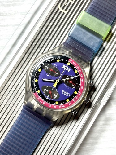Swatch chrono blue chip - chrono,