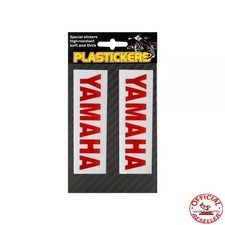 Coppia adesivi Yamaha in vinile morbido e spesso stickers decalco 115 x 27 mm