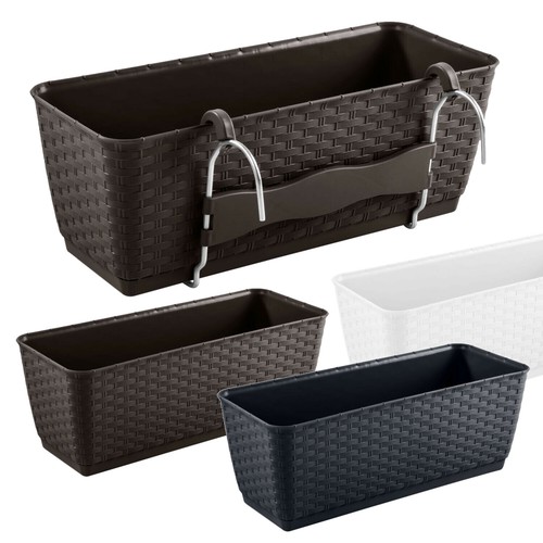 Fioriera balcone con ganci - con,