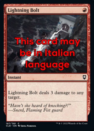 Mtg lightning bolt - mtg, exc