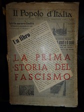 FRANCESCO ERCOLE - LA PRIMA STORIA DEL FASCISMO -CIUNI LIB. EDIT. PALERMO 1936
