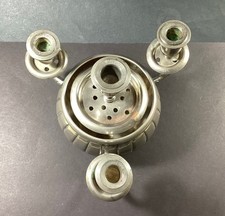 Antico centrotavola candelabro placcato argento, originale prodotto in Marocco