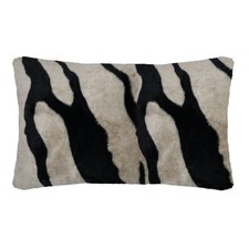 Cuscino arredo Fauves Zebra Tortora in ecopelliccia 50x80 cm AC122