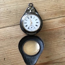 orologio da taschino fine 800 custodia originale quadrante In Porcellana