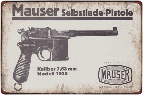 Insegna metallo mauser - in,