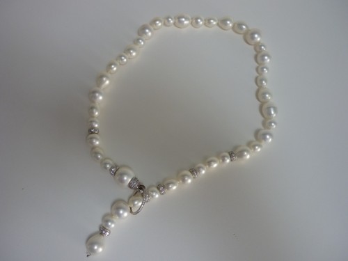 Collana perle zirconi - collana,