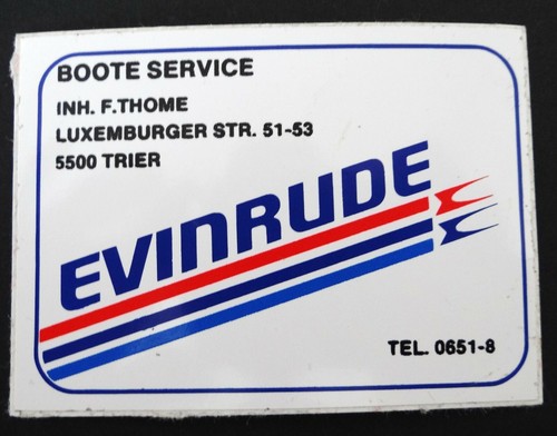 Adesivo pubblicitario evinrude - pubblicitario,