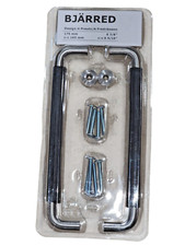 Nuove Maniglie per Cassetti Ikea Bjarred 1 Confezione 2 Acciaio Inox Pelle Nera 6 7/8"