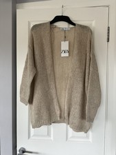 cardigan aperto zara beige