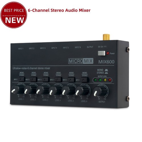 Mix600 6ch mixer audio stereo - 6ch,