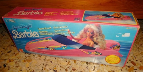 Barbie speedboot aqua - barbie,