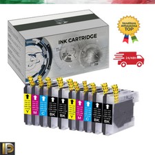 10 CARTUCCE COMPATIBILI LC980 PER BROTHER MFC-250C 5490CN 5890 DCP145 DCP165 185