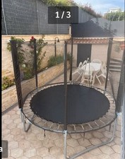 Trampolino Tappeto  Elastico per Giardino 250 Cm - Nero