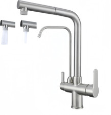 Rubinetto 3 Vie per Depuratore,Rubinetto Tre Vie Con Doccetta,Rubinetto Lavello 