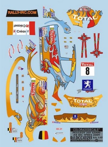 Decals peugeot 207 s2000 - 1/43,