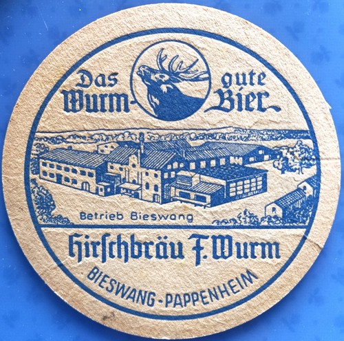 Vecchio sottobicchiere birra
