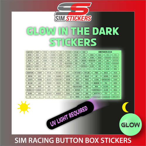 Glow the dark bordo adesivi - in,