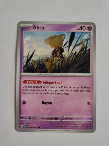 Carte pokémon abra 080 167 - -, 080/167
