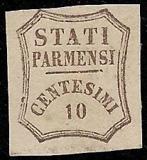 PARMA GOVERNO PROVVISORIO 1859 - 10 c. n. 14 NUOVO A. DIENA/BOLAFFI € 2000