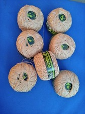 LOTTO 7 GOMITOLI FILO DI SCOZIA N.12  COLORE ECRU PER LAVORI E  UNCINETTO 