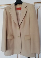 giacca in lana pettinata beige