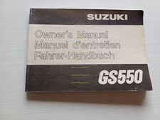 Suzuki GS 550 1977-78 manuale uso manutenzione libretto originale testo GB FR DE