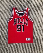 CHAMPION NBA CHICAGO BULLS 91 RODMAN 1990 TANK RARE