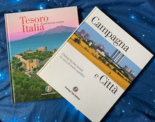 TOURING CLUB ITALIANO: LOTTO 2 VOLUMI "CAMPAGNA E CITTA'" E "TESORO ITALIA"