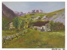 QUADRO PAESAGGIO ALPINO DATATO