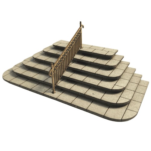 Platform steps with decorative - platform,