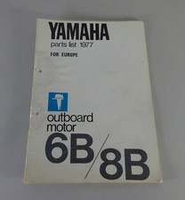 Catalogo Ricambi / Parti List Yamaha Fuoribordo 6B/8B Modello '77 Stand 8/1977