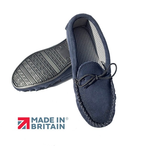 Mocassino donna ciabatte blu